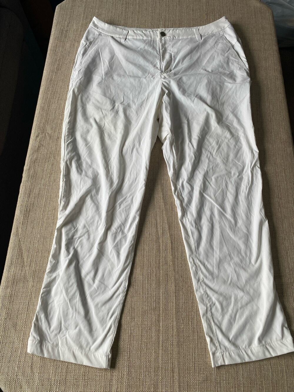 LULULEMON ABC CLASSIC-FIT PANTS – WHITE – SIZE 36